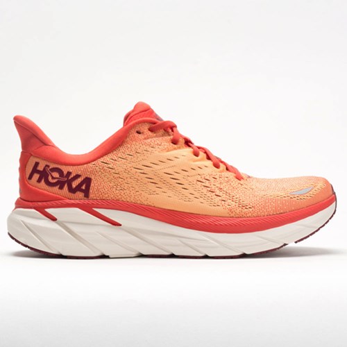 Orthofeet Hoka One One Clifton 8 Men's Running Shoes Fiesta / Blazing Orange | RK6185974