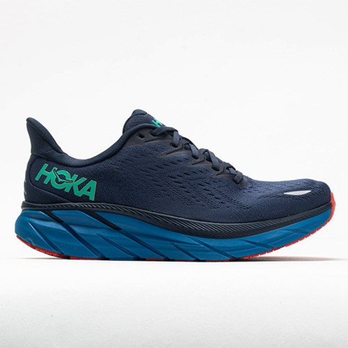 Orthofeet Hoka One One Clifton 8 Men's Running Shoes Outer Space / Vallarta Blue | VZ4870516