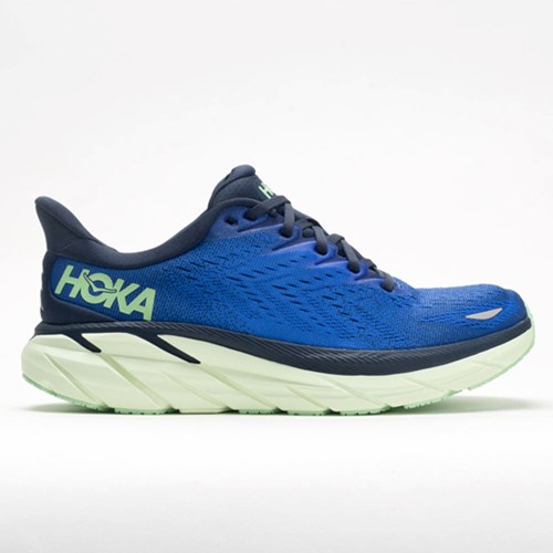 Orthofeet Hoka One One Clifton 8 Men's Running Shoes Dazzling Blue / Outer Space | ZL4182736
