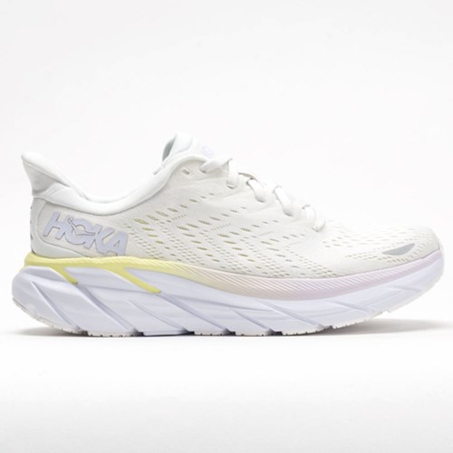 Orthofeet Hoka One One Clifton 8 Women's Running Shoes Blanc de Blanc / Bright White | UG6405328