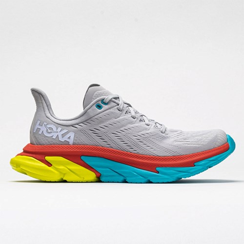 Orthofeet Hoka One One Clifton Edge Men's Running Shoes Lunar Rock / White | PH1927630