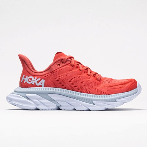 Orthofeet Hoka One One Clifton Edge Women's Running Shoes Hot Coral / White | GP8963274