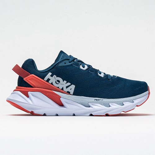 Orthofeet Hoka One One Elevon 2 Women's Running Shoes Moroccan Blue / Hot Coral | GP5928140