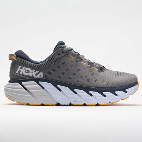Orthofeet Hoka One One Gaviota 3 Men's Running Shoes Charcoal Gray / Ombre Blue | IZ6908724