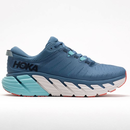 Orthofeet Hoka One One Gaviota 3 Men's Running Shoes Real Teal / Aquarelle | WR9617035