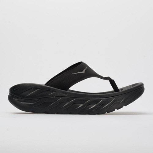 Orthofeet Hoka One One Ora Recovery Flip Women's Slide Sandals Black / Dark Gull Gray (2019) | HC5149036