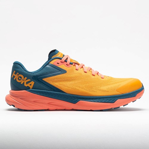 Orthofeet Hoka One One Zinal Women's Trail Running Shoes Radiant Yellow / Camellia | MT9746185