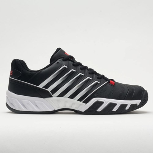 Orthofeet K-Swiss Bigshot Light 4 Men's Tennis Shoes Black / White Poppy Red | HU5826910