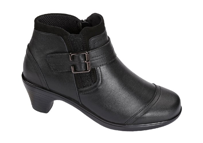 Orthofeet Low Heels 2" Women's Booties Black | RA8472315