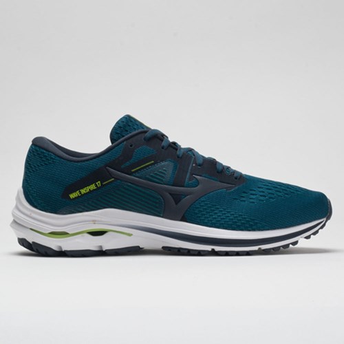 Orthofeet Mizuno Wave Inspire 17 Men's Running Shoes Harbor Blue / India Ink | IO5198327