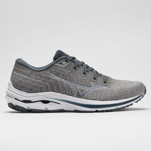 Orthofeet Mizuno Wave Inspire 17 Waveknit Men's Running Shoes Drizzle / Antartica | KC1974685