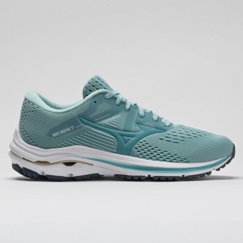 Orthofeet Mizuno Wave Inspire 17 Women's Running Shoes Eggshell Blue / Dusty Turquoise | JX4981765