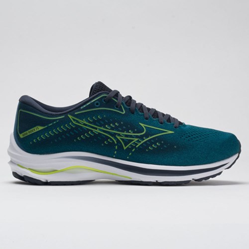 Orthofeet Mizuno Wave Rider 25 Men's Running Shoes Harbor Blue | UE4586309