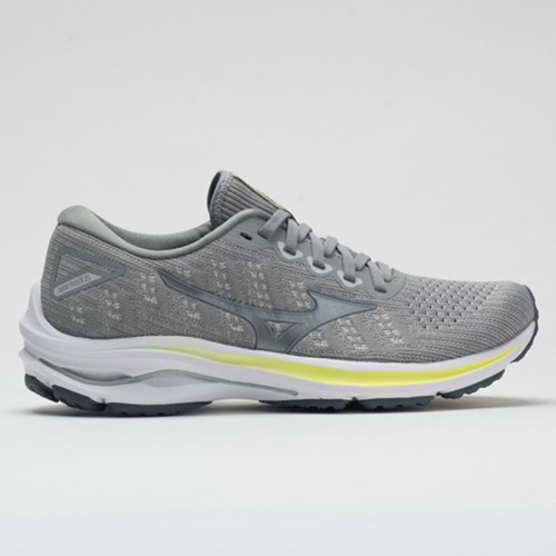 Orthofeet Mizuno Wave Rider 25 Waveknit Women's Running Shoes Harbor Mist / Silver | XF8591672