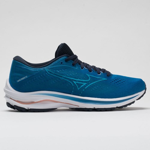 Orthofeet Mizuno Wave Rider 25 Women's Running Shoes Imperial Blue / Vivid Blue | EC0463829