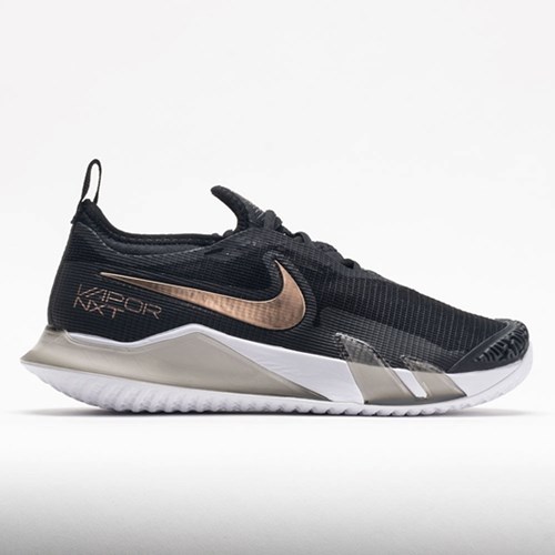 Orthofeet Nike React Vapor NXT Women's Tennis Shoes Black / White / Metallic Red Bronze | YH5304826