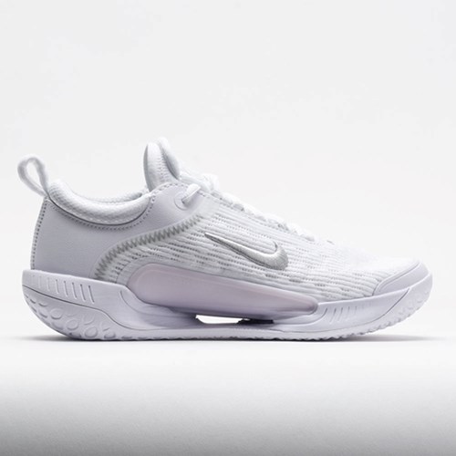 Orthofeet Nike Zoom NXT Women's Tennis Shoes White / Metallic Silver / Grey Fog | SN2573806