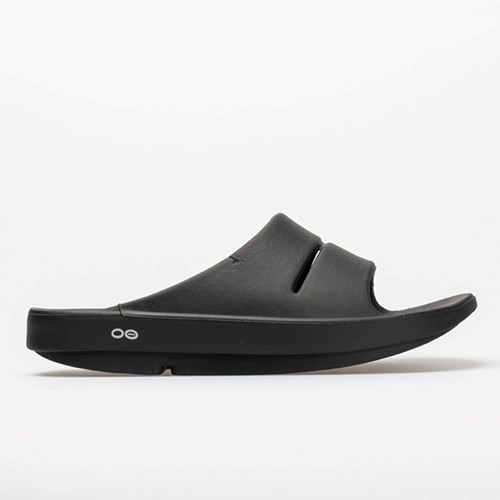 Orthofeet OOFOS OOahh Men's Slide Sandals Black | LS6183927