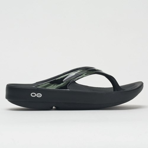 Orthofeet OOFOS OOlala Limited Women's Slide Sandals Black / Green Camo | MI1486975