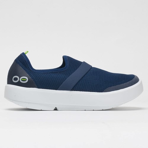 Orthofeet OOFOS OOmg Low Women's Walking Shoes White / Navy | VQ1382560