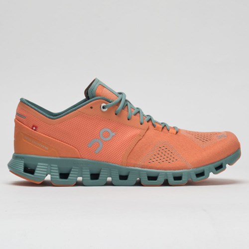 Orthofeet On Cloud X Men's Running Shoes Orange / Sea | OA7423501