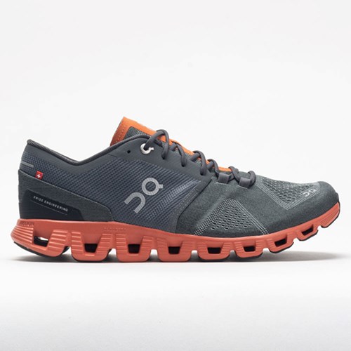 Orthofeet On Cloud X Men's Running Shoes Rust / Rock | VA8017932