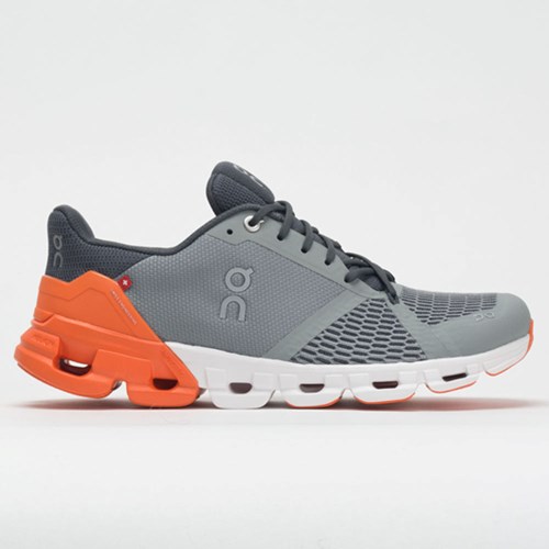 Orthofeet On Cloudflyer Men's Running Shoes Grey / Orange | XF4073281