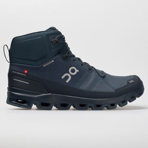 Orthofeet On Cloudrock Waterproof Men's Hiking Shoes Navy / Midnight | LI8702195