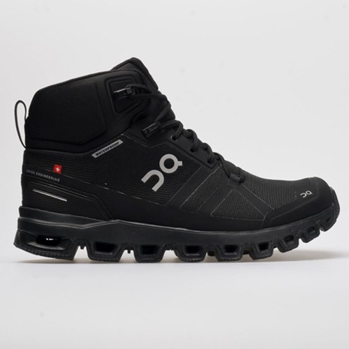 Orthofeet On Cloudrock Waterproof Men's Hiking Shoes All Black | WV2857931