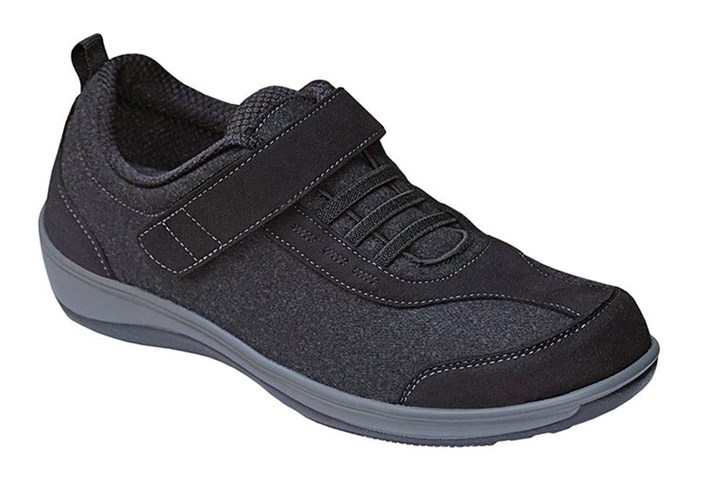 Orthofeet Orthopedic Casual Wool Women's Casual Shoes Black | CL5641802