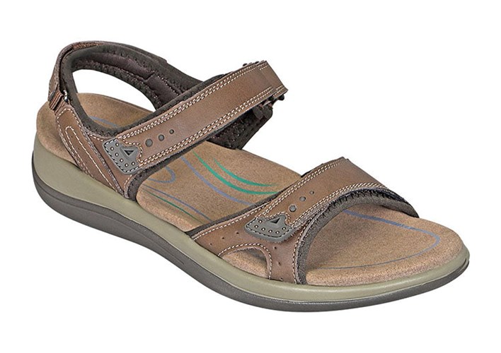 Orthofeet Orthopedic Women's Sandals Brown | OW3024879