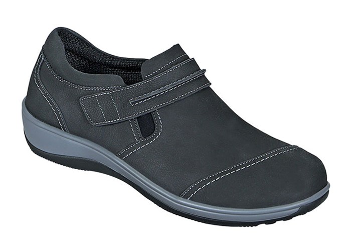 Orthofeet Orthotic Arch Support Slip On Women's Casual Shoes Black | BT8059317