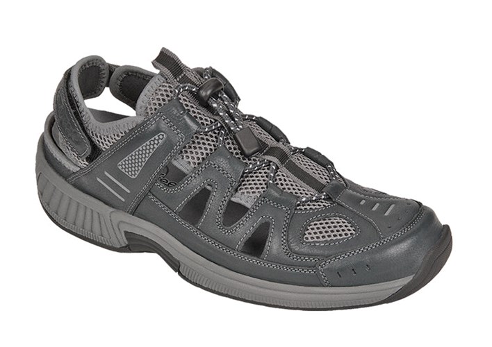 Orthofeet Plantar Fasciitis Orthopedic Men's Sandals Grey | SJ3820579