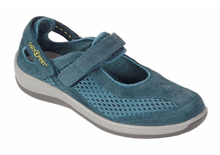 Orthofeet Sanibel Women's Mary Jane Shoes Blue | SW9374681