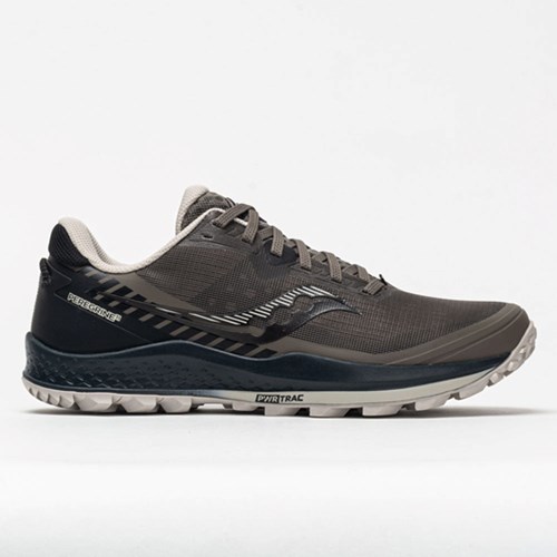 Orthofeet Saucony Peregrine 11 Men's Trail Running Shoes Gravel / Black | MB8763951