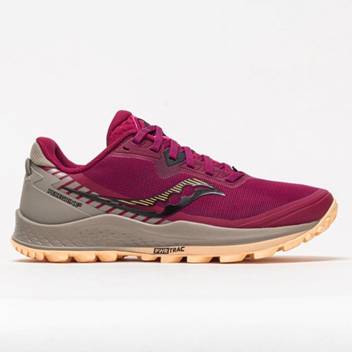 Orthofeet Saucony Peregrine 11 Women's Trail Running Shoes Cherry / Gravel | BR8473159