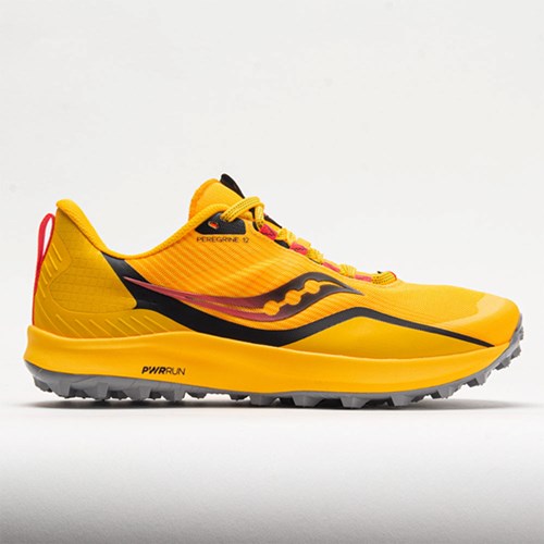 Orthofeet Saucony Peregrine 12 Men's Trail Running Shoes Vizi Gold / Vizi Red | VQ3140697