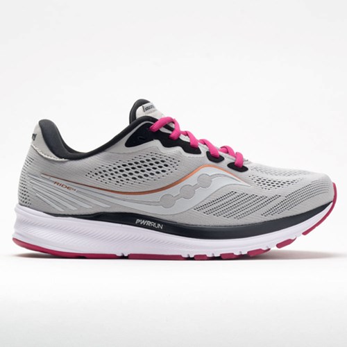 Orthofeet Saucony Ride 14 Women's Running Shoes Fog / Cherry | GW5927130