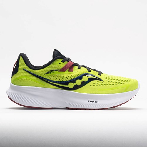 Orthofeet Saucony Ride 15 Men's Running Shoes Acid Lime / Spice | EQ7598134