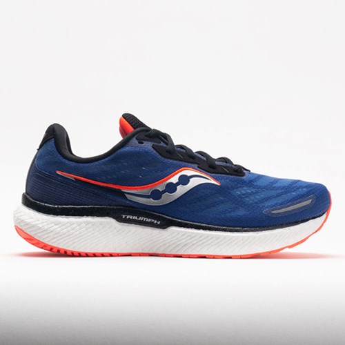 Orthofeet Saucony Triumph 19 Men's Running Shoes Sapphire / VIZI Red | DT4802359