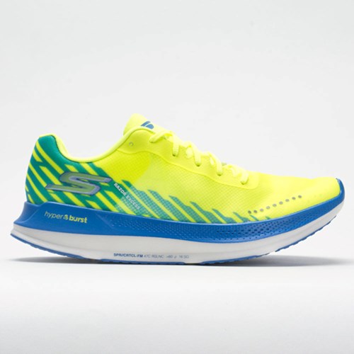 Orthofeet Skechers GOrun Razor Excess Men's Running Shoes Yellow / Blue | FM2341597