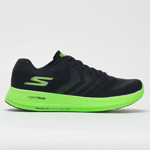 Orthofeet Skechers GOrun Razor+ Men's Running Shoes Black / Green | ZJ0764523