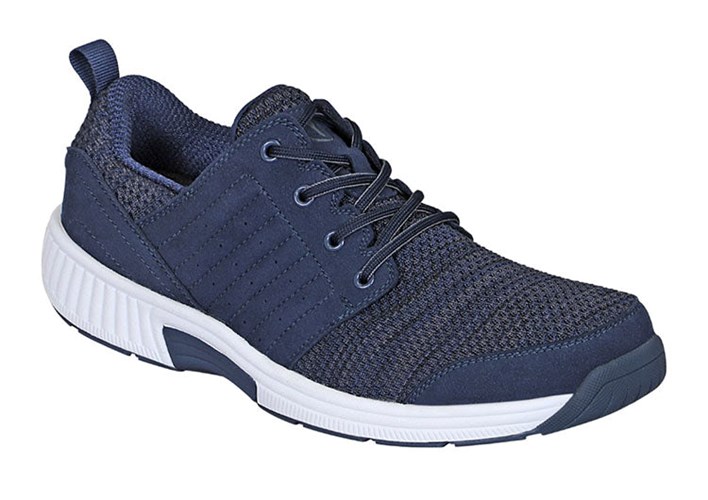 Orthofeet Stretchable - Tacoma Stretch Knit Men's Sneakers Blue | BA9182637