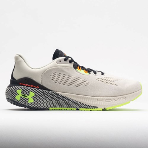 Orthofeet Under Armour HOVR Machina 3 Men's Running Shoes Stone / Jet Gray / Quirky Lime | VJ2438617