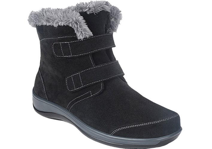 Orthofeet Warm Women's Winter Boots Black | LM8793240