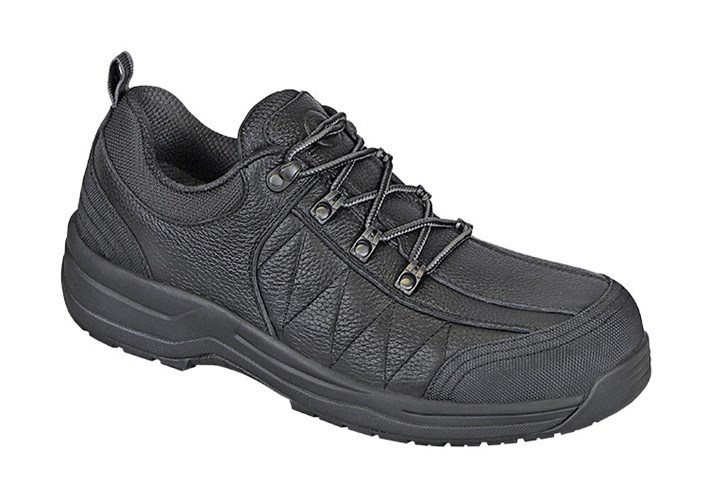 Orthofeet Work Safety Composite Toe Men's Work Shoes Black | GH6917485