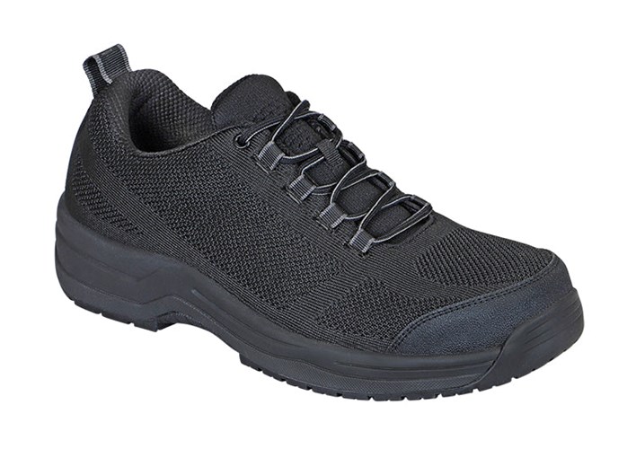 Orthofeet Work Safety Composite Toe Men's Work Shoes Black | QP3509142