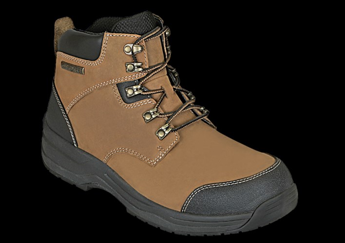 Orthofeet Work Safety Composite Toe Men's Boots Camel | SI3480567