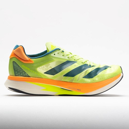 Orthofeet adidas adizero Adios Pro 2 Men's Running Shoes Pulse Lime / Real Teal / Flash Orange | VE7981052